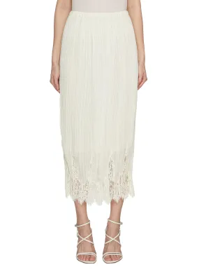 -----------ZIMMERMANN ---- ------------ ----Lace Hem Pleated Skirt --