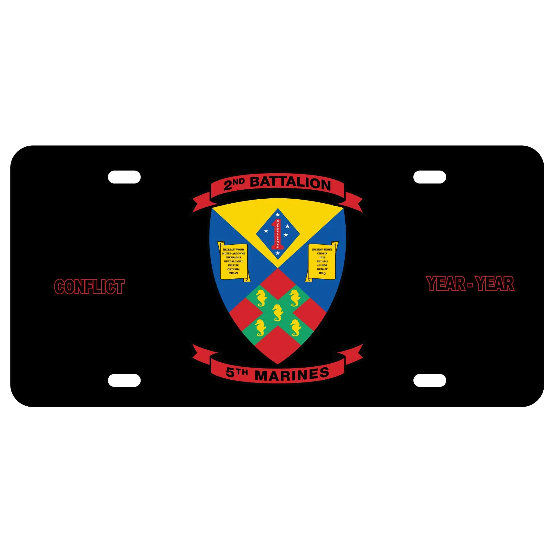 2nd Battalion 5th Marines License Plate