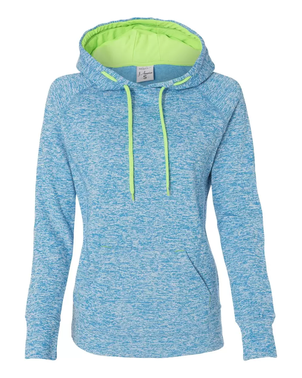 8616 J. America - Women's Cosmic Poly Contrast Hooded Pullover Sweatshirt SKU: 8616