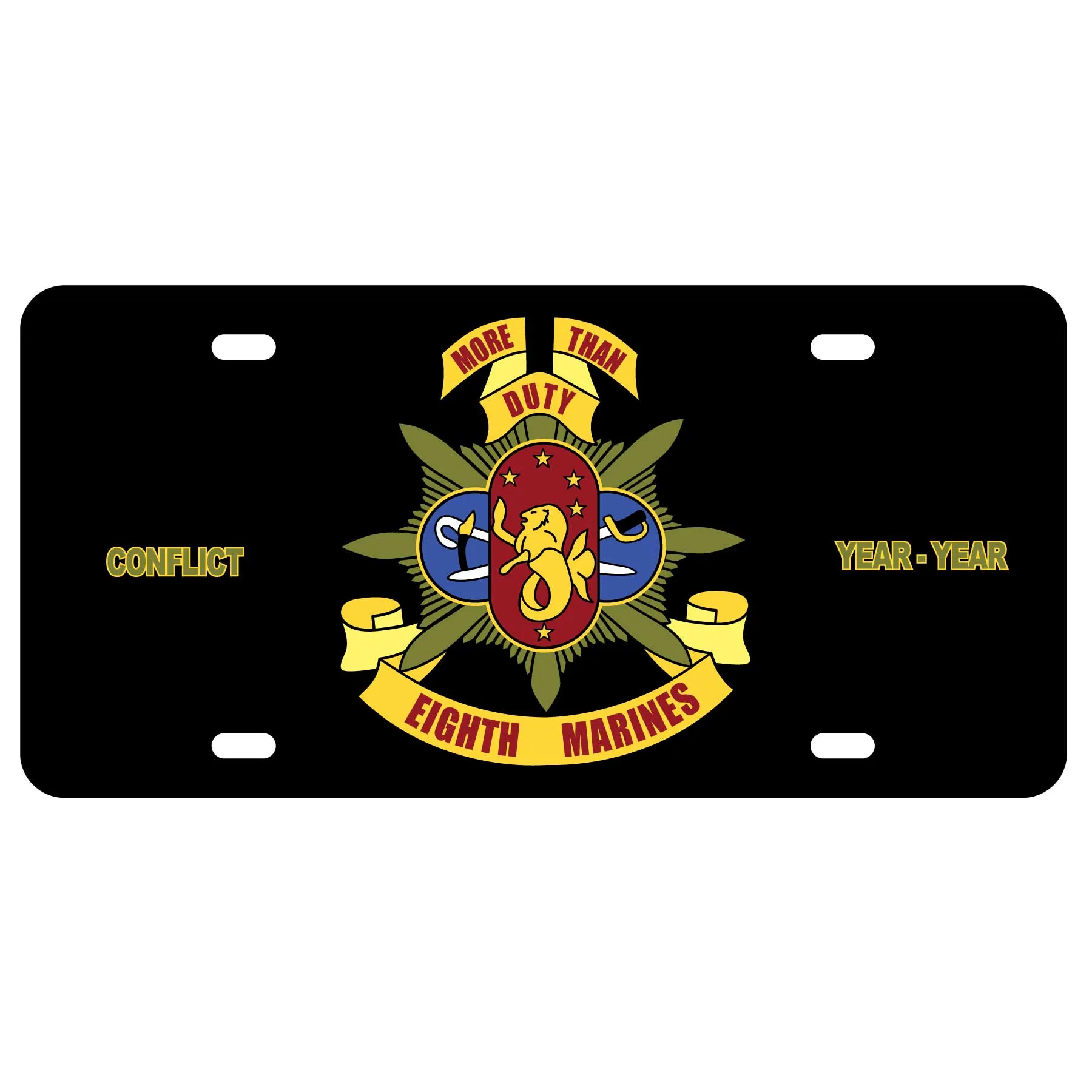 8th Marines Regimental License Plate