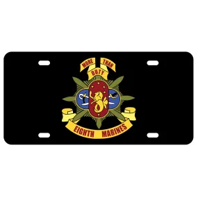 8th Marines Regimental License Plate