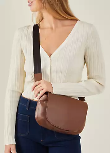 Accessorize Leather Webbing Strap Cross-Body Bag | Grattan