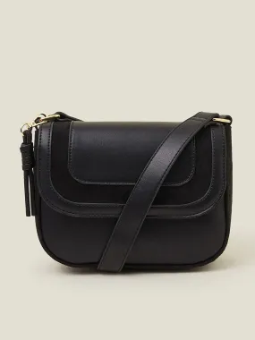 Accessorize Suedette Flap Cross-Body Bag