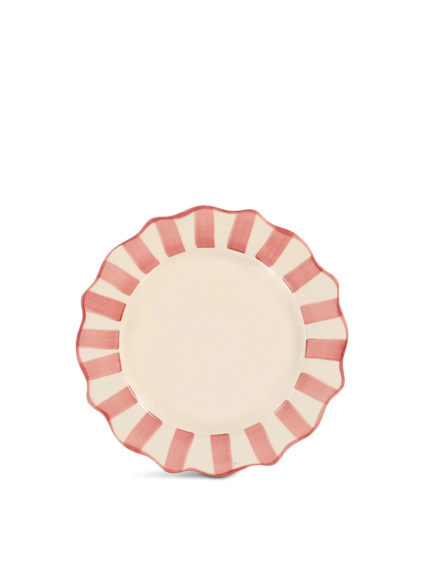 Anna + Nina Pink Scalloped Dinner Plate