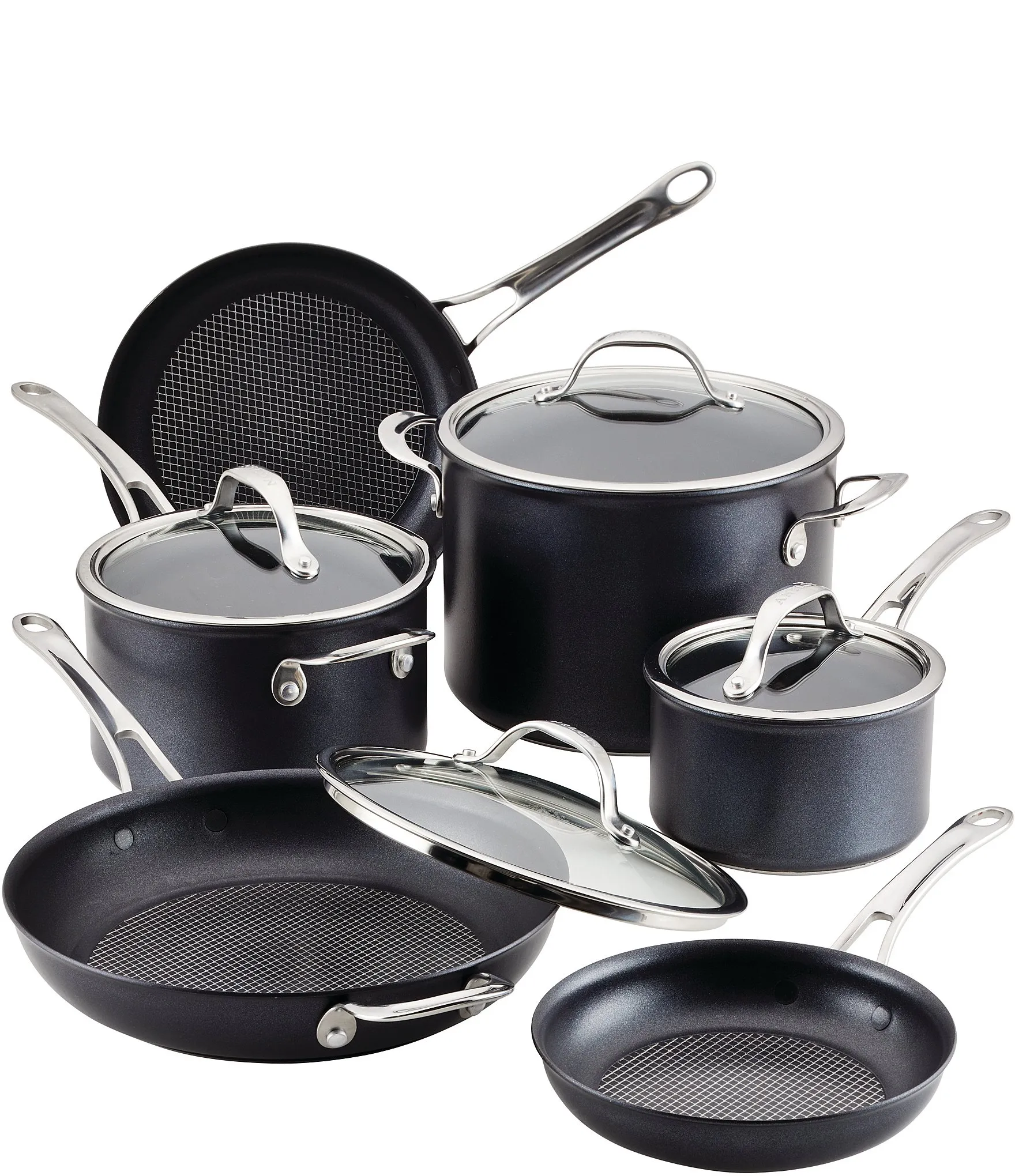 AnolonX 10-Piece Cookware Set w/SearTech(TM) Nonstick Surface