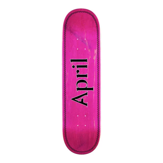 April Skateboards Logo deck 8.38 - (Pink/Black)