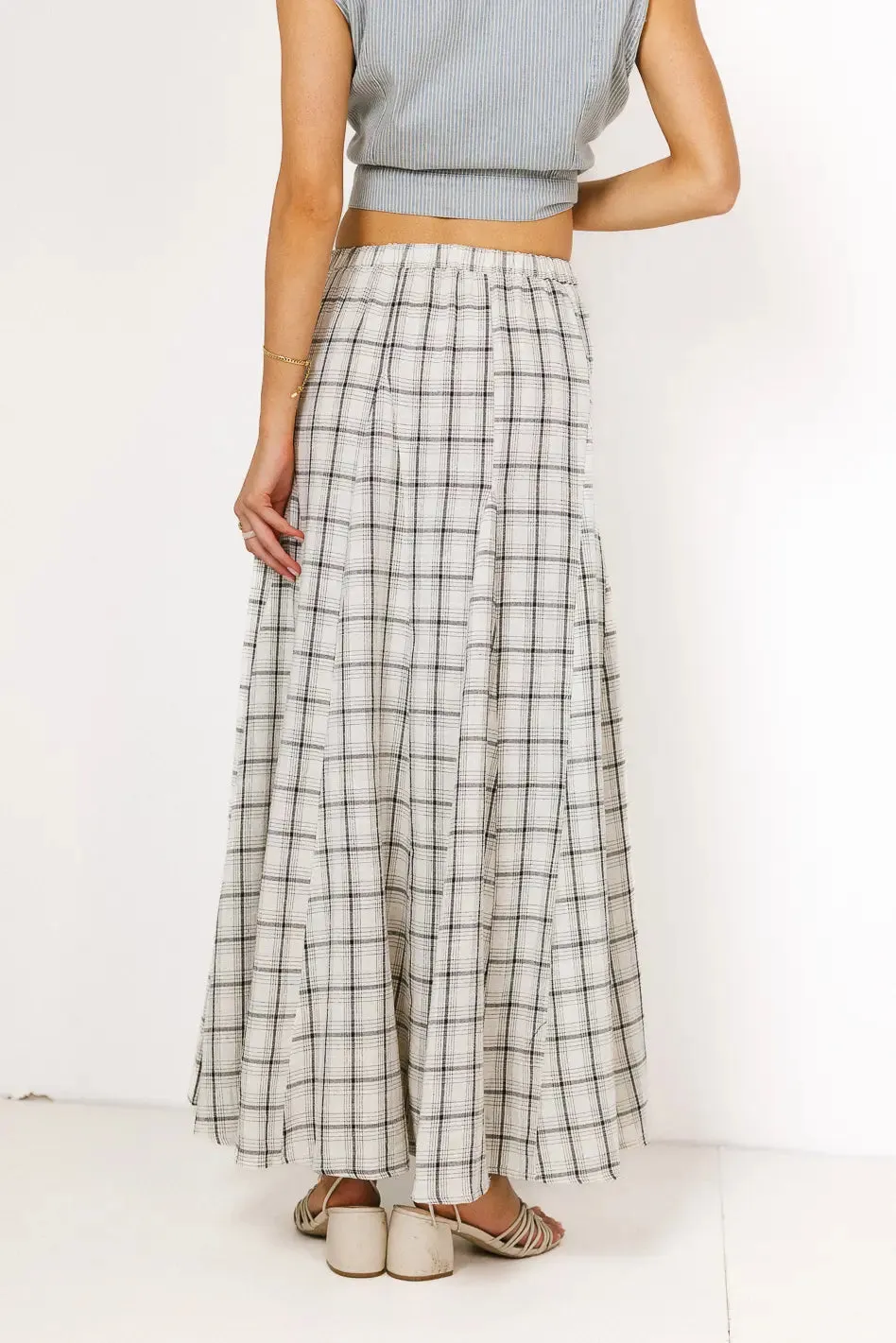 Avril Plaid Maxi Skirt