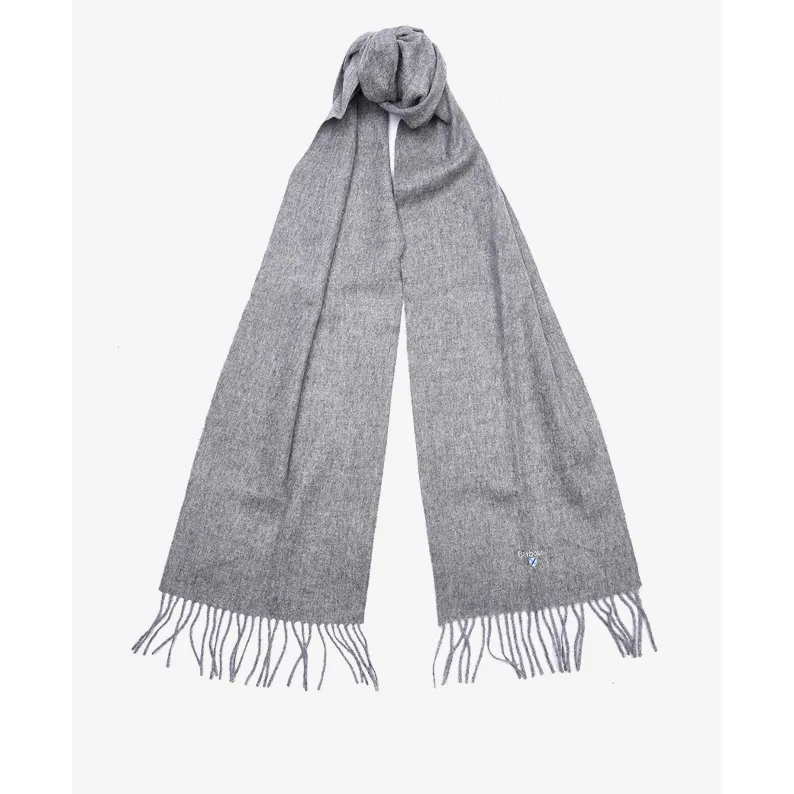 Barbour Plain Lambswool Scarf USC0008GY31 Light Grey