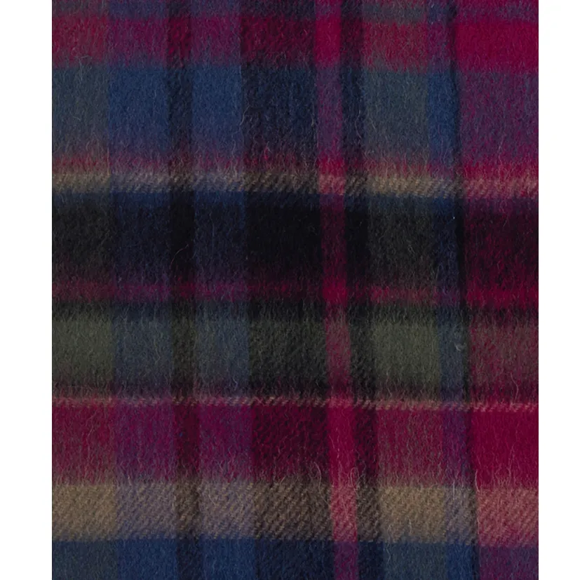 Barbour Vintage Winter Plaid Scarf Navy LSC0109