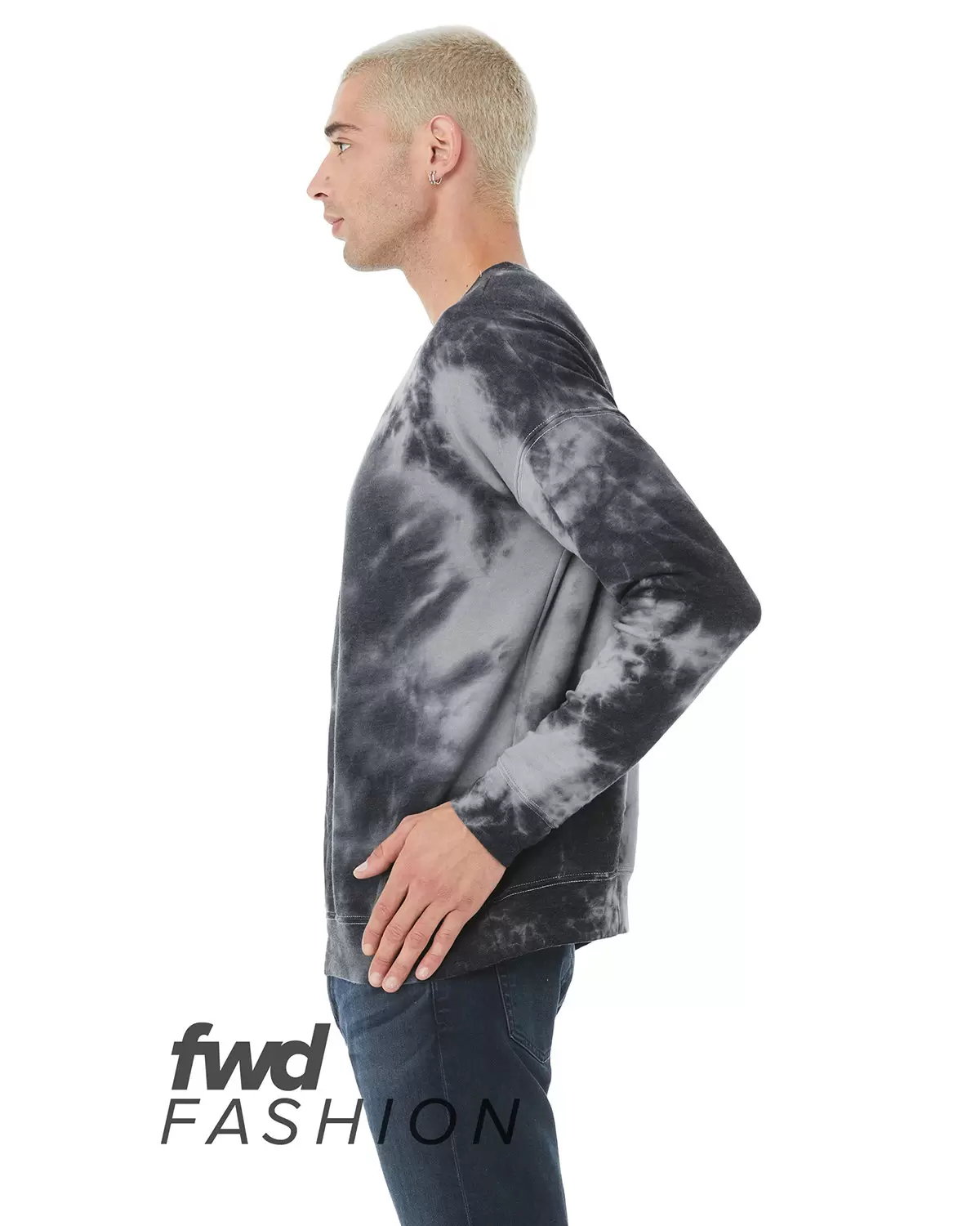 Bella + Canvas 3945RD FWD Fashion Unisex Tie-Dye Pullover Sweatshirt SKU: 3945RD