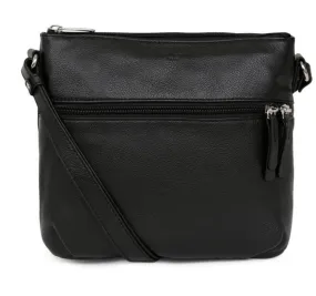 Black calfskin cross body bag 466568