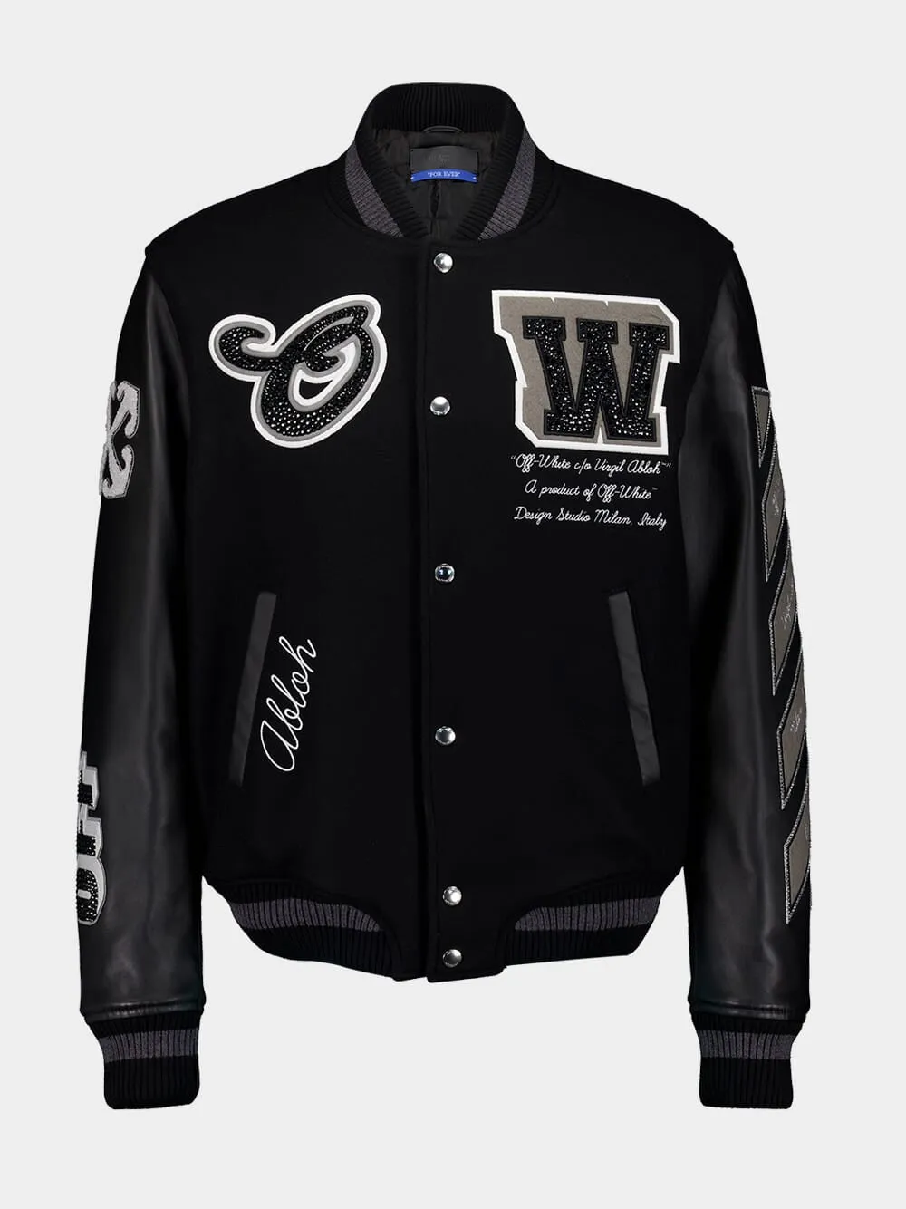 Black Crystal Varsity Jacket