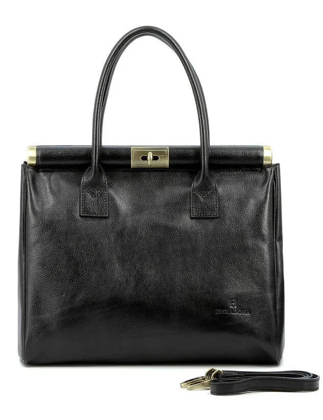 Black leather bag 112550