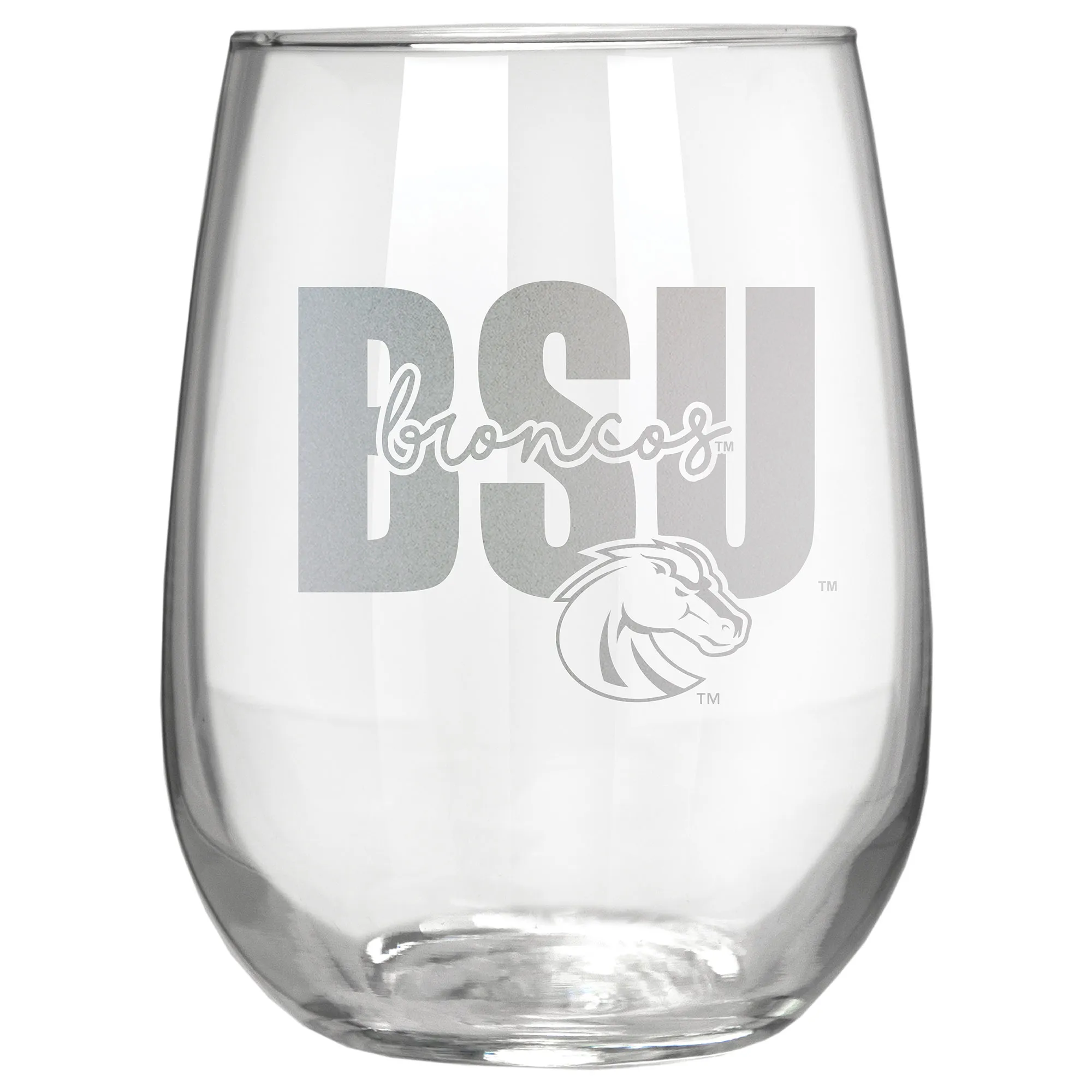 Boise State Broncos Etched 17oz. City Stemless Wine Glass