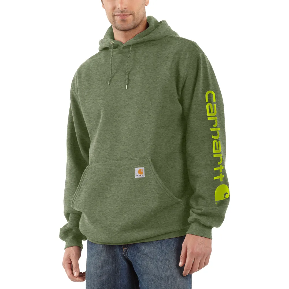 Carhartt Men's Signature Logo Hooded Pullover Sweatshirt