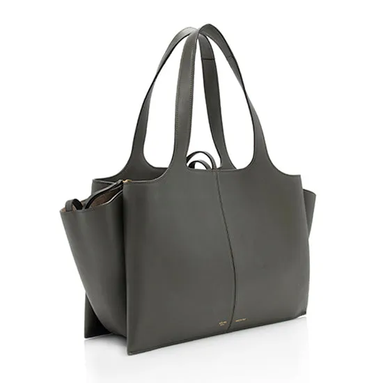 Celine Calfskin Medium Tri-Fold Tote (SHF-23098)