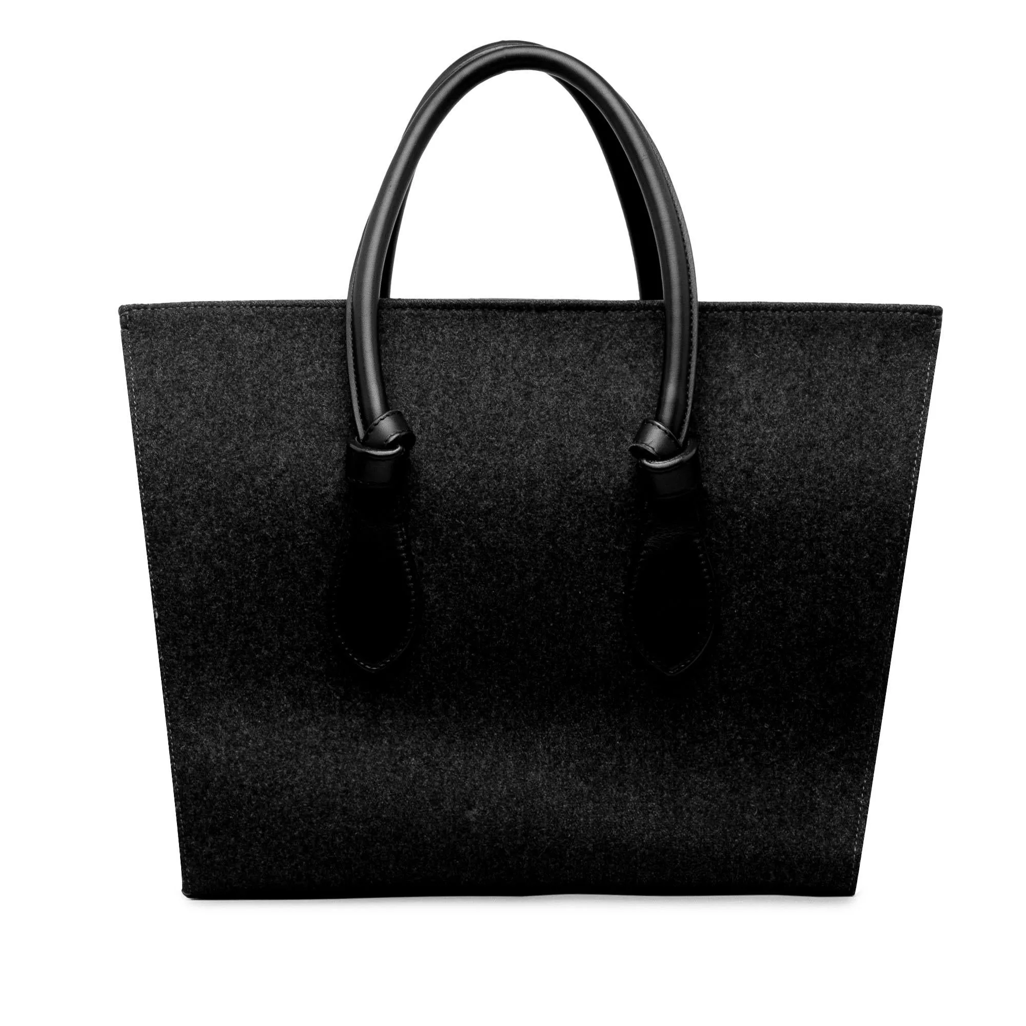 Celine Felt and Leather Tie Knot Tote (SHG-9vc81H)