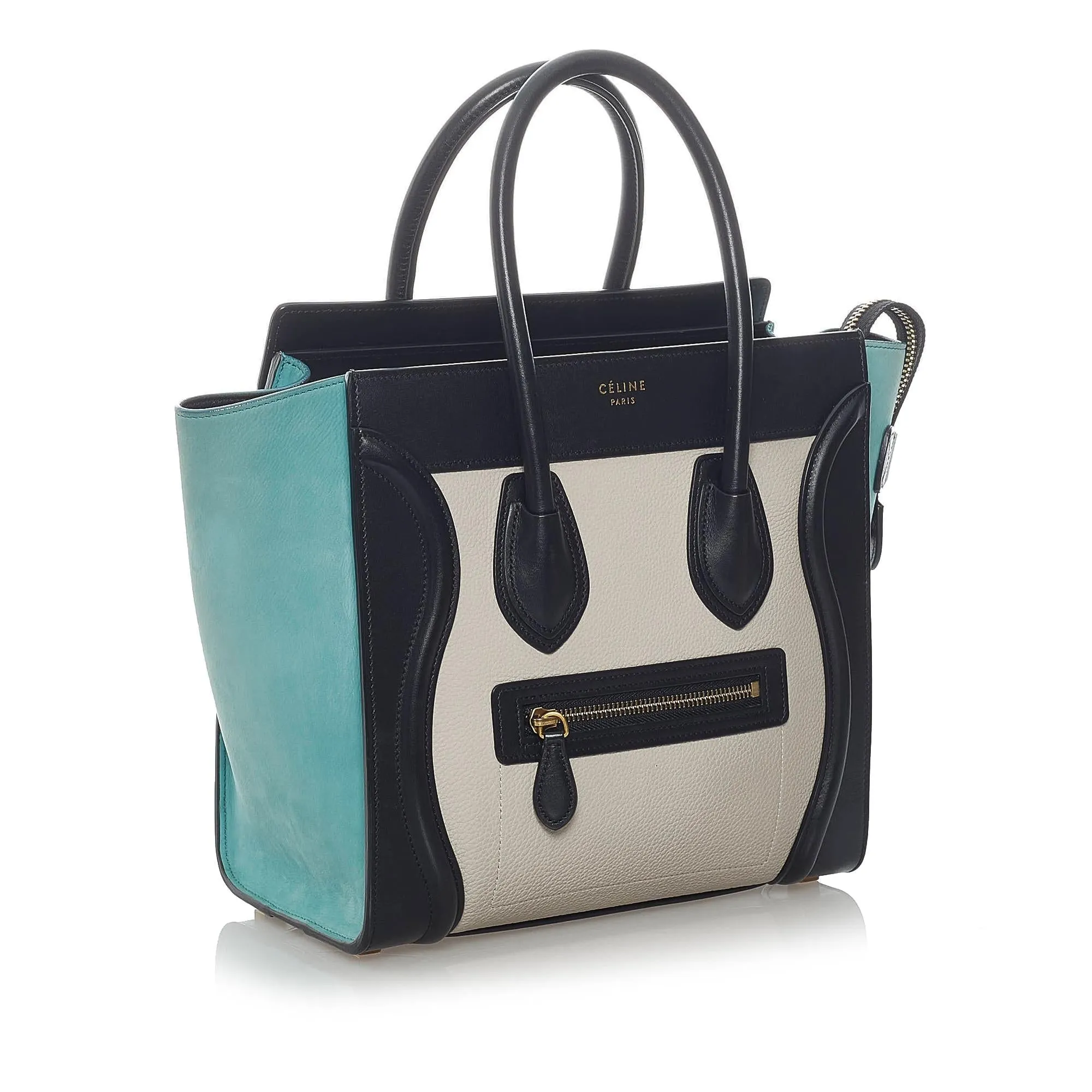 Celine Luggage Tote Tricolor Leather Handbag (SHG-31891)