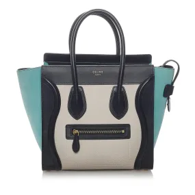 Celine Luggage Tote Tricolor Leather Handbag (SHG-31891)