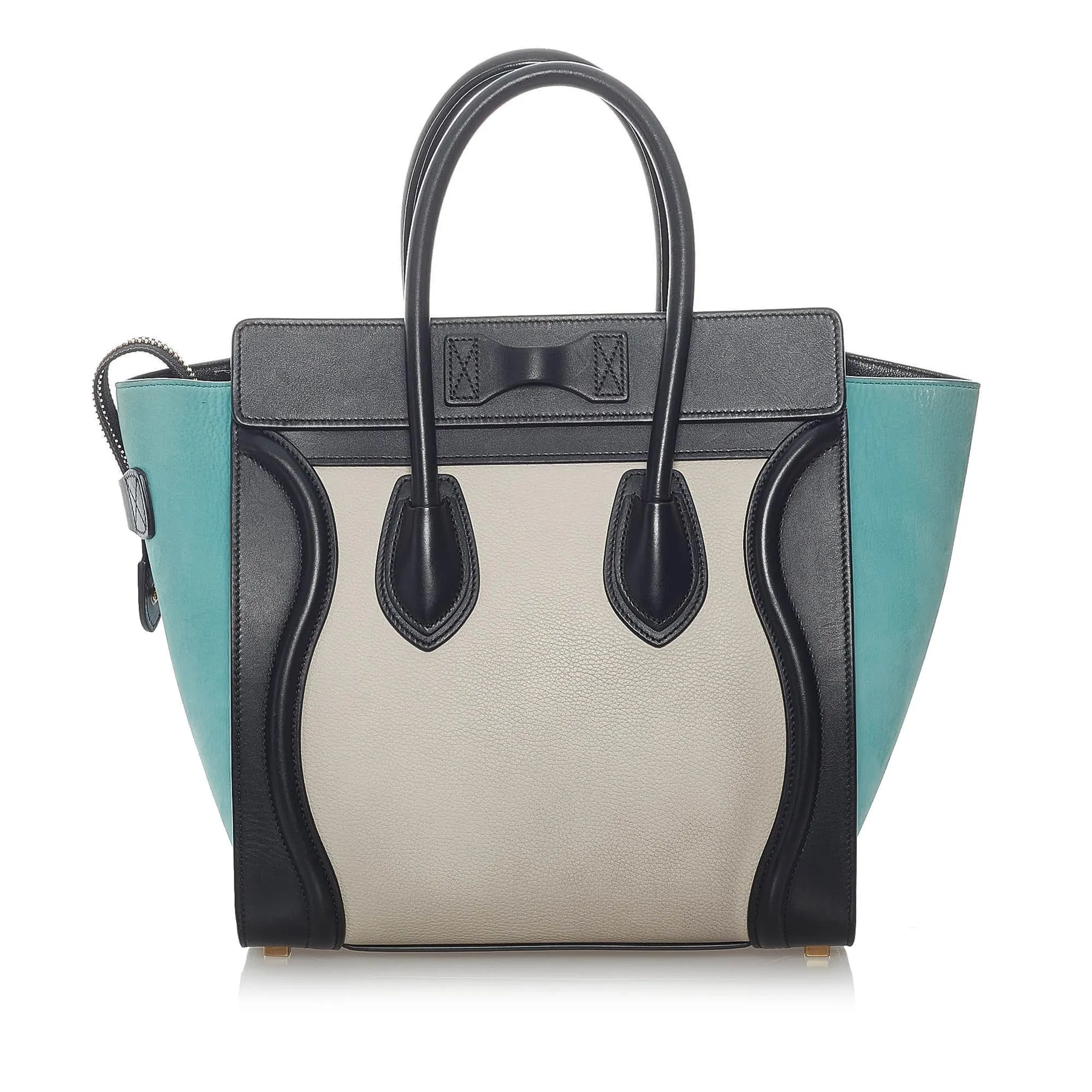 Celine Luggage Tote Tricolor Leather Handbag (SHG-31891)