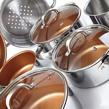 Cermalon 8 Piece Stainless Steel Cookware Set | Kaleidoscope