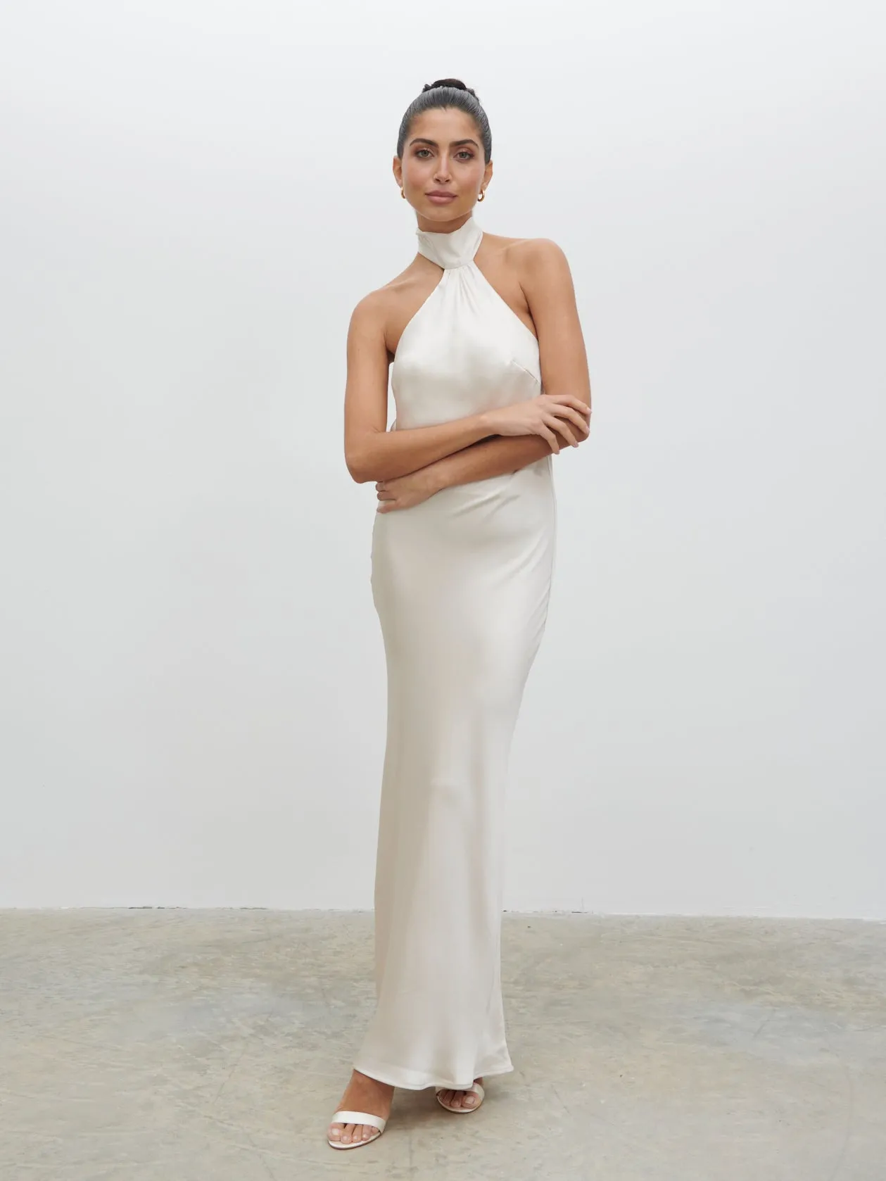 Chloe Scarf Maxi Dress - Ivory