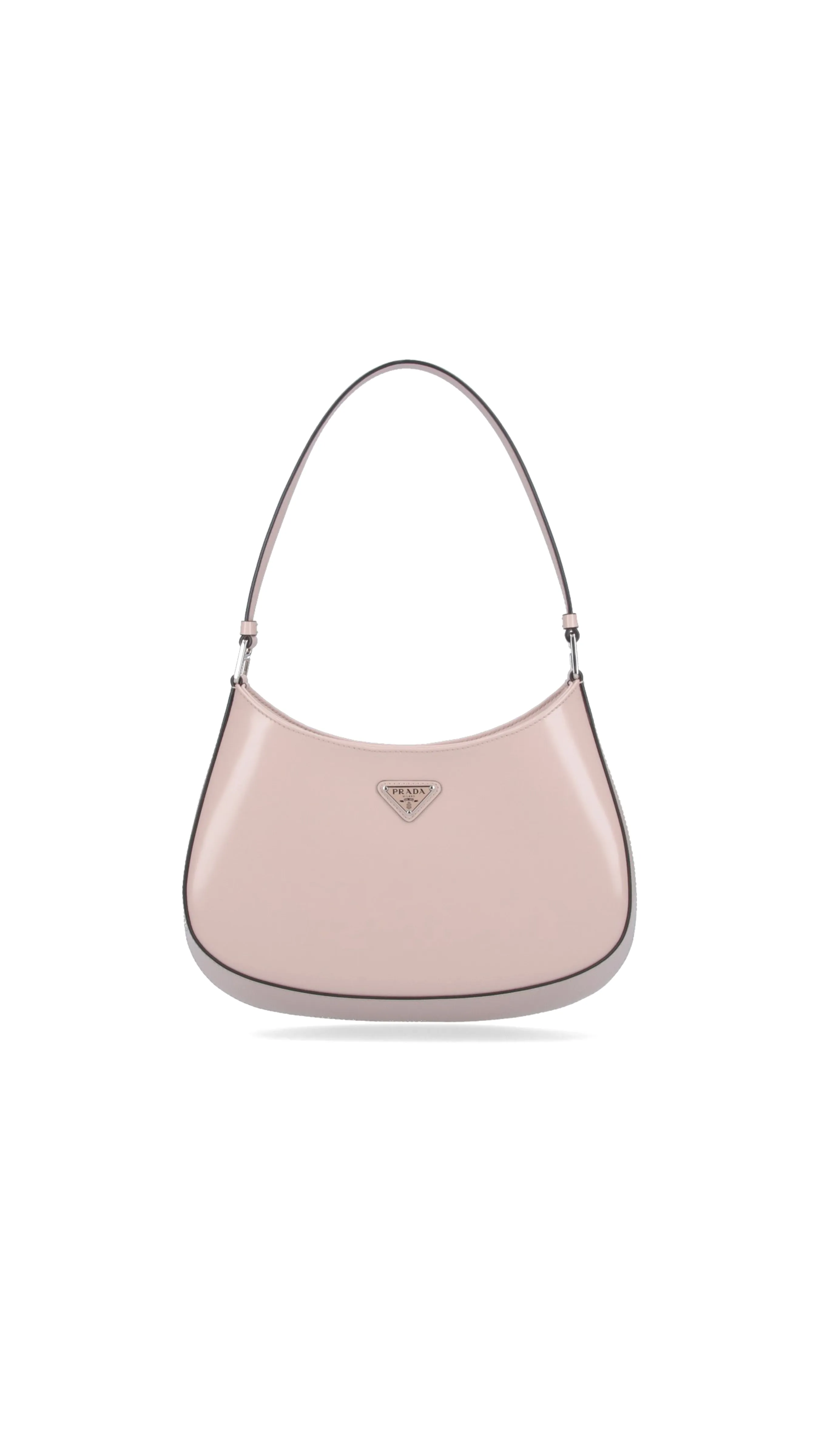 Cleo Brushed Leather Shoulder Bag - Alabaster