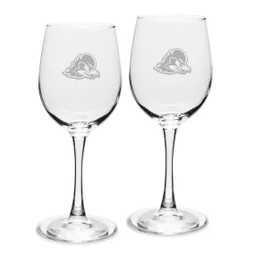 Delaware Fightin' Blue Hens 2-Piece 12oz. Traditional White Wine Glass Set