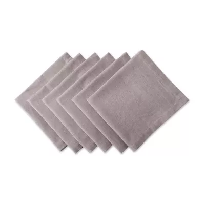 Design Imports Stone Brown Solid Chambray 6-pc. Napkins