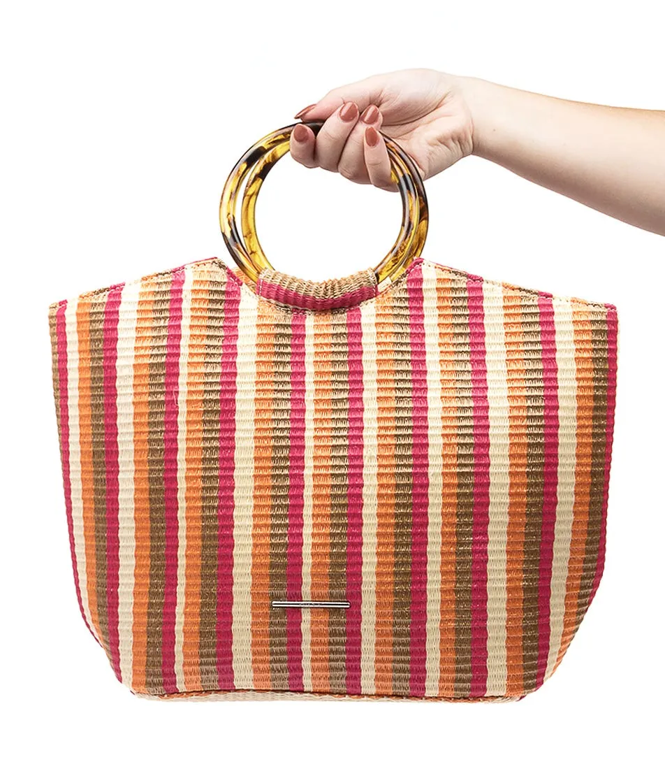 DIANA FERRARI Lyon Tote Red Multi Woven