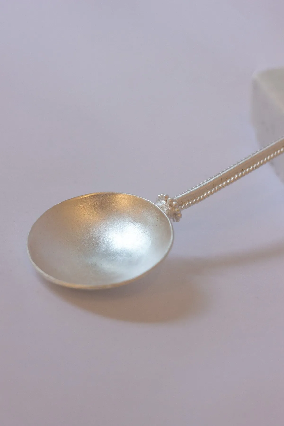 Double soup spoon - Green quartz