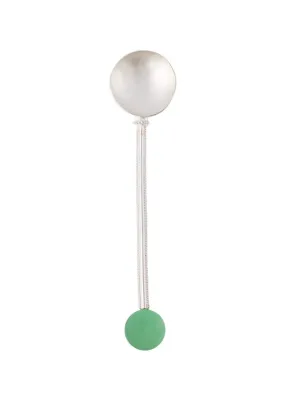 Double soup spoon - Green quartz