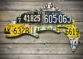 Driftless Trout Antique License Plate Art