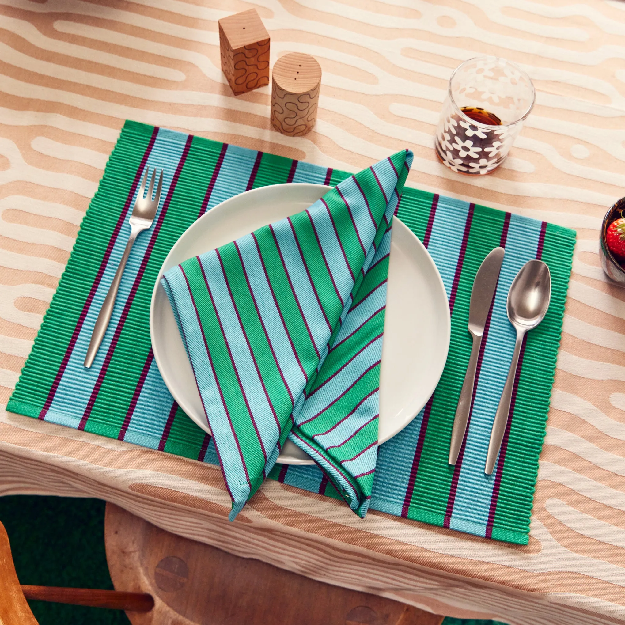 Dusen Dusen Stripe Cotton Placemats - Set of 4