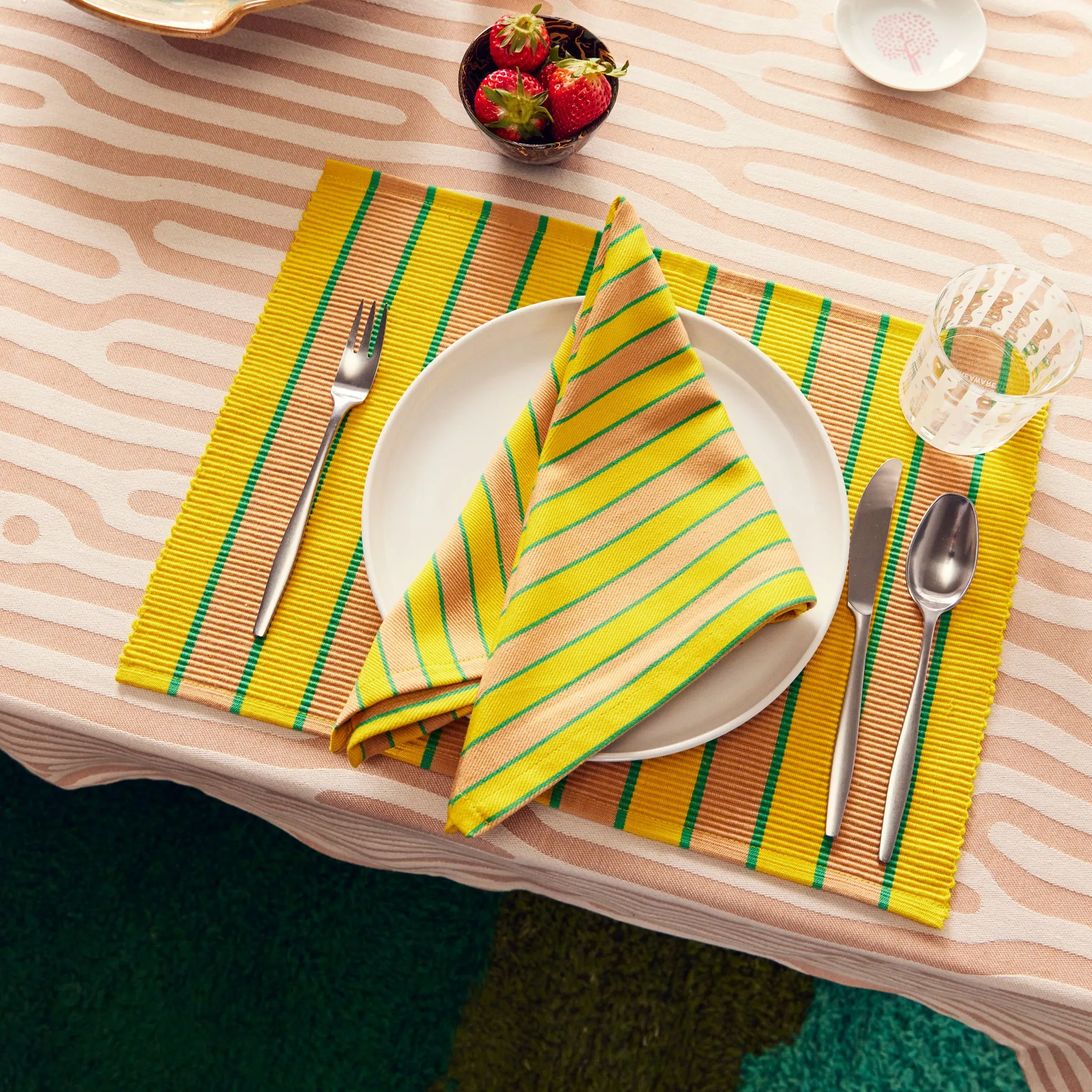 Dusen Dusen Stripe Cotton Placemats - Set of 4