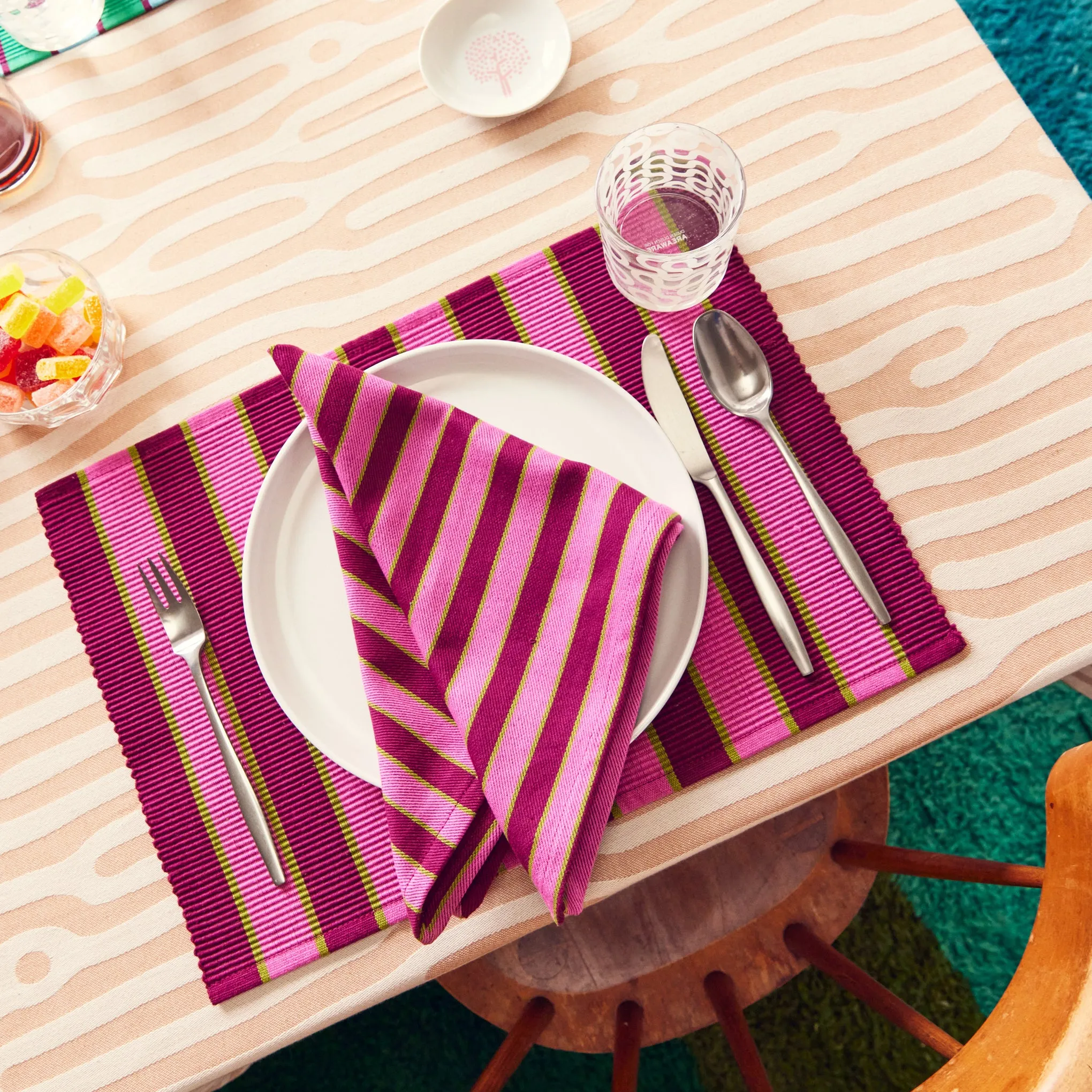 Dusen Dusen Stripe Cotton Placemats - Set of 4