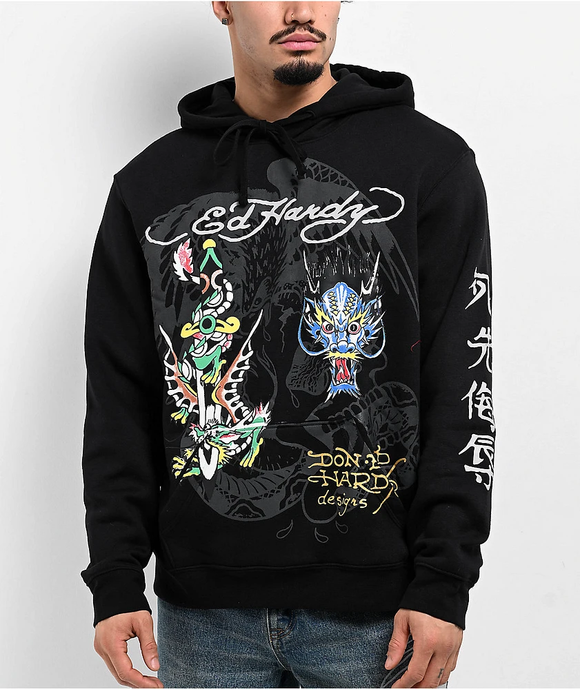 Ed Hardy Dragons Black Hoodie