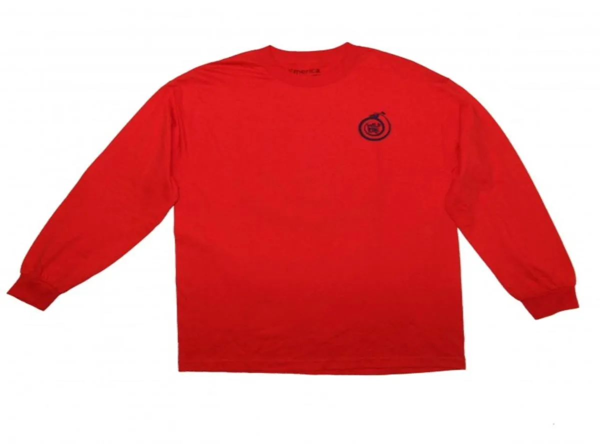 Emerica Skateboard Long Sleeve  T-Shirt  Wild Ride Red