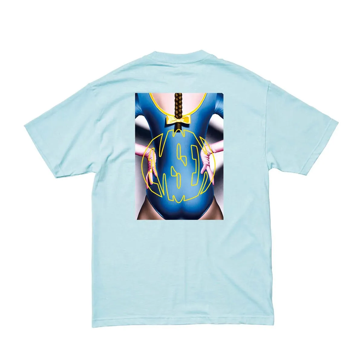 EVISEN SKATEBOARDS YELLOW RIBBON TEE LIGHT BLUE