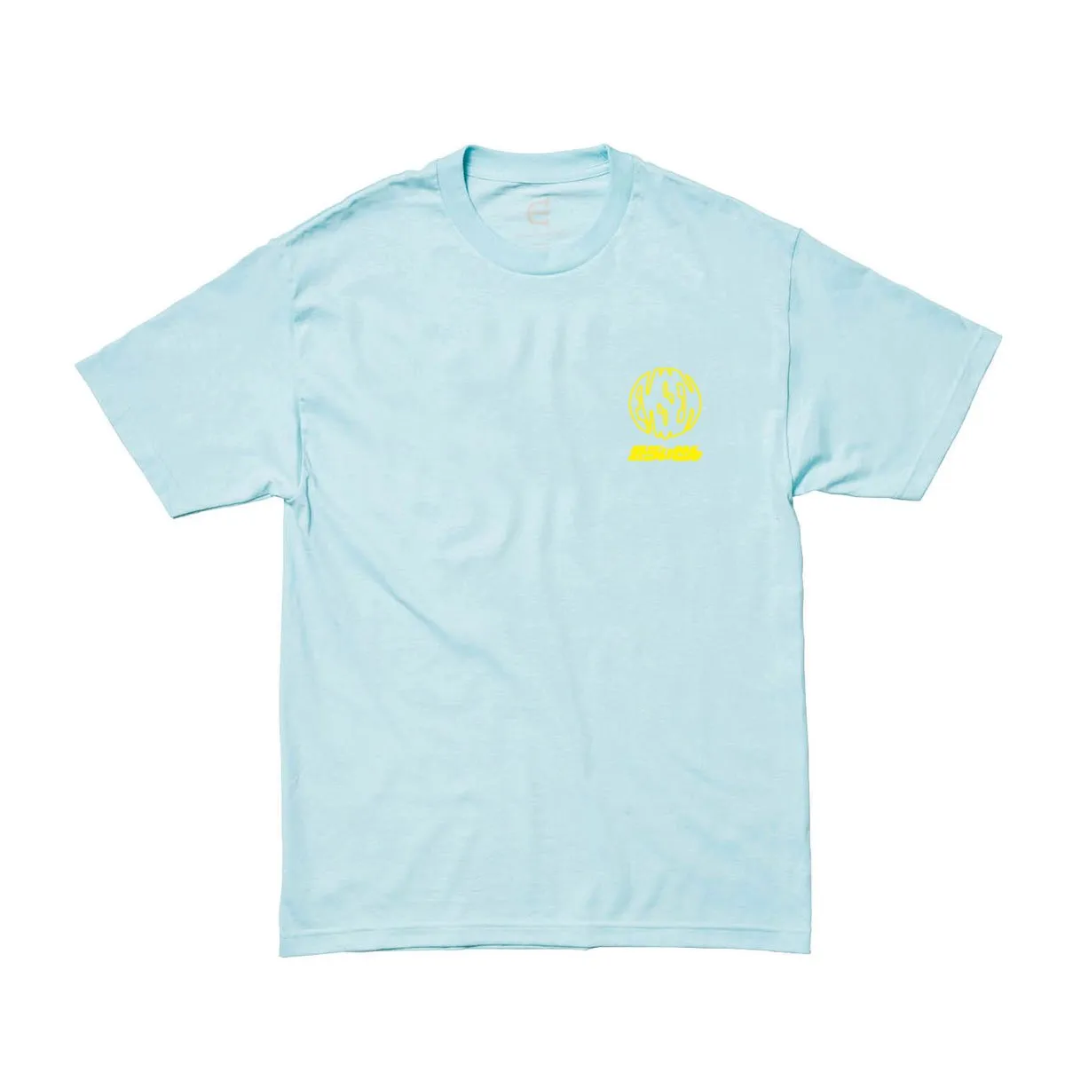 EVISEN SKATEBOARDS YELLOW RIBBON TEE LIGHT BLUE