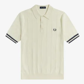 Fred Perry Tipping Texture Polo - Ecru