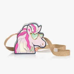 Girls Pink Sparkly Pegasus Bag (14cm)