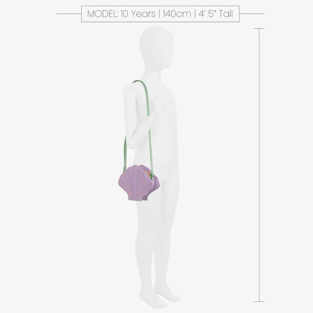 Girls Purple Shell Cross Body Bag (19cm)