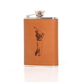 Golf Stamped Flask