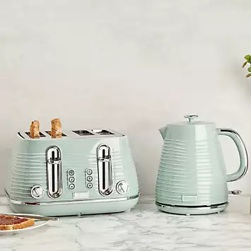 Haden Devon Kettle & 4 Slice Toaster Twin Pack - Eucalyptus | Kaleidoscope