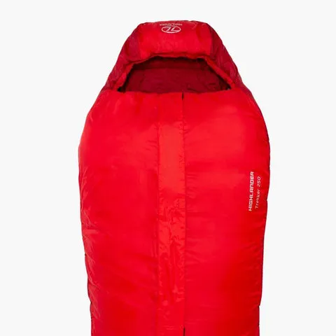 Highlander Trekker 250 three season Sleeping Bag - Red