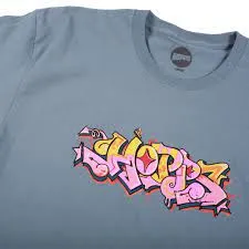 HOPPS SKATEBOARDS CREW GRAFF TEE SLATE