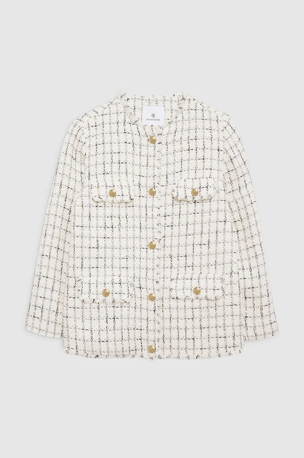 Janet Jacket - White Plaid