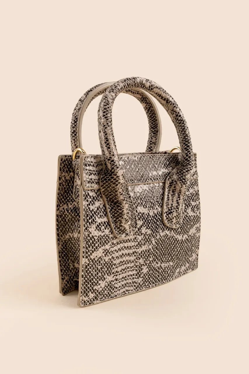 Jayla Mini Snake Print Tote