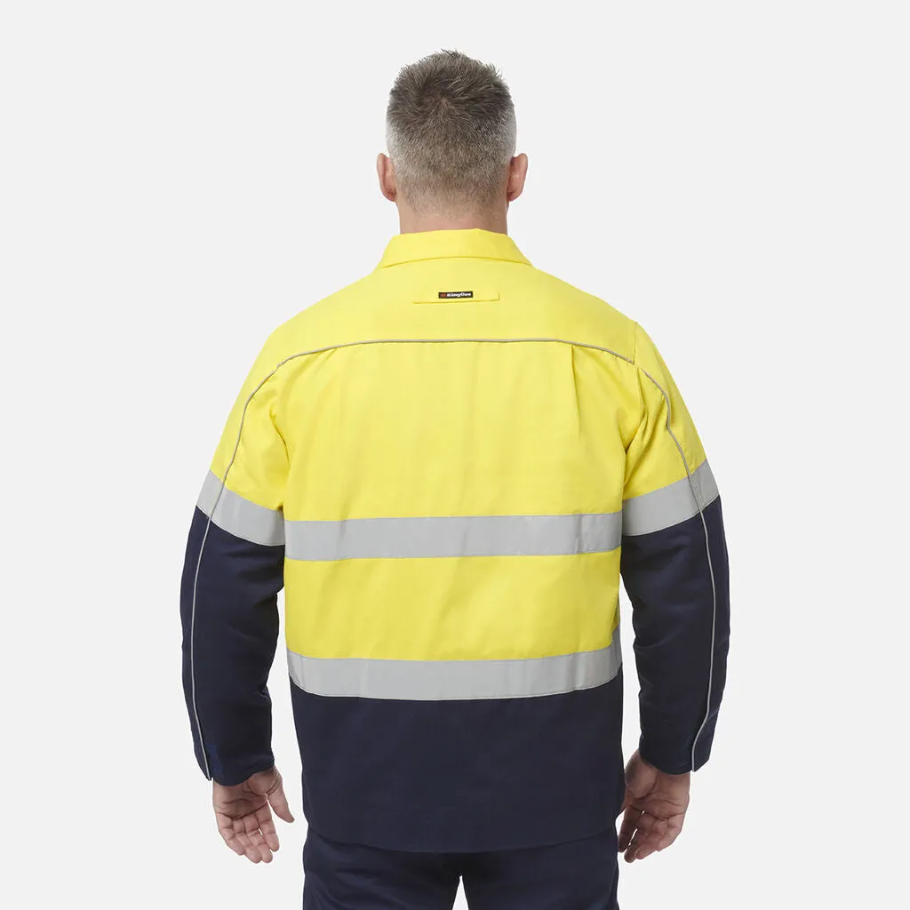 King Gee Originals Hi-Vis Reflective Cotton Drill Work Jacket (K55905)-